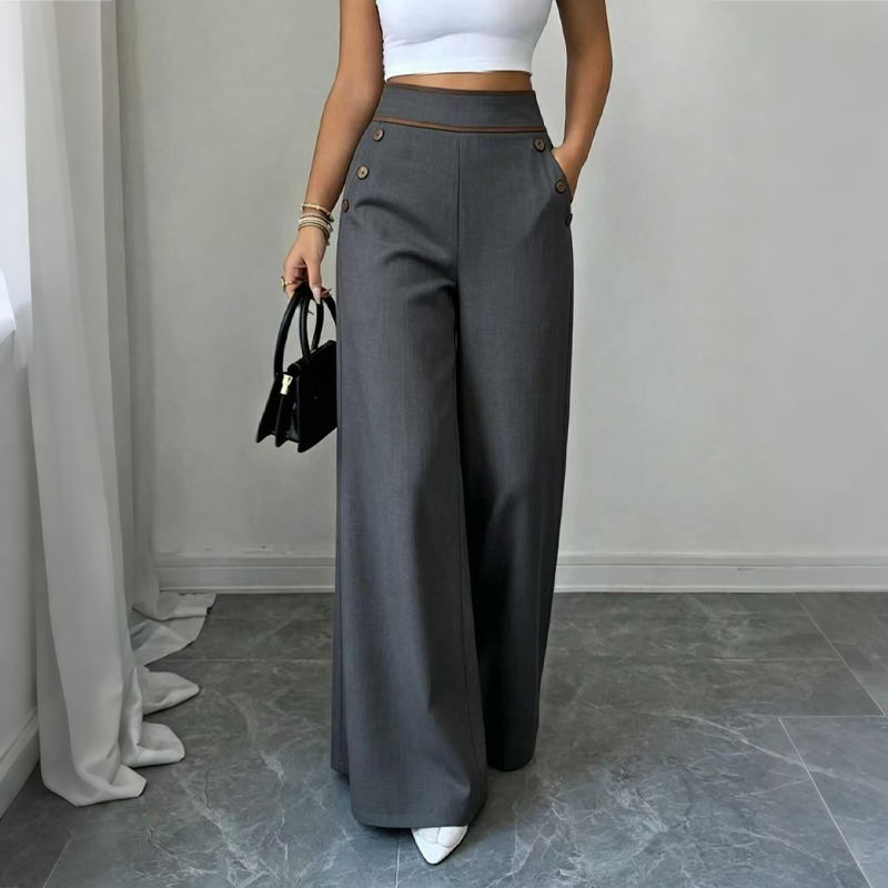 Oriessa - Pantaloni da Marinaio a Vita Alta
