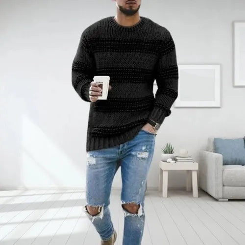 MODERN RELAXED-FIT KNIT | STRIPED SWEATER