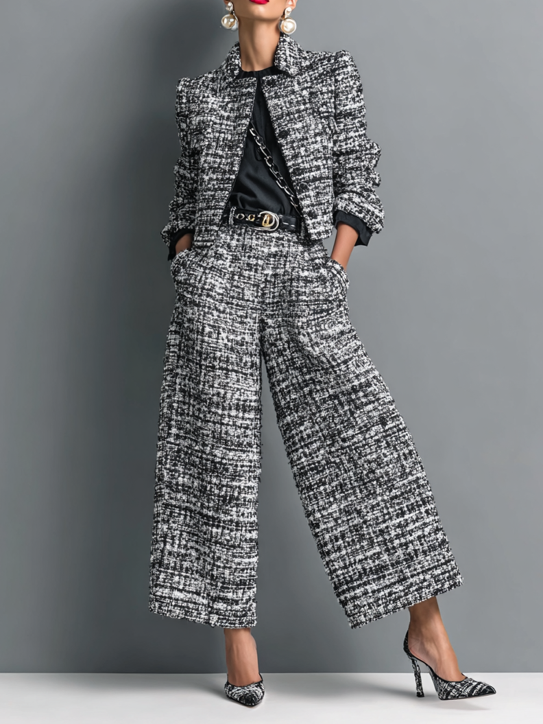 Lisette - Stylish Long Sleeved Jacket And Casual Pant