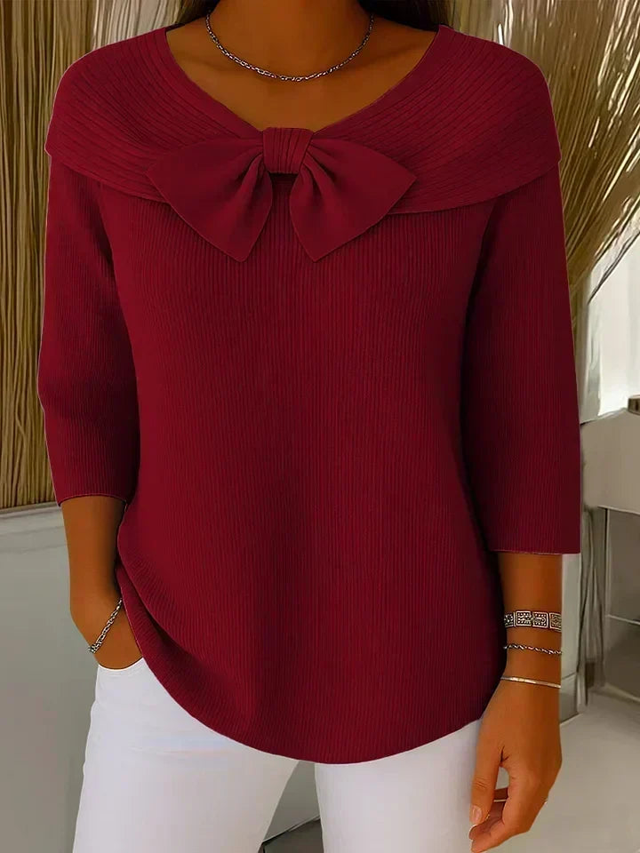 Tivella™ | Maglione con Nodo e Collo Rotondo
