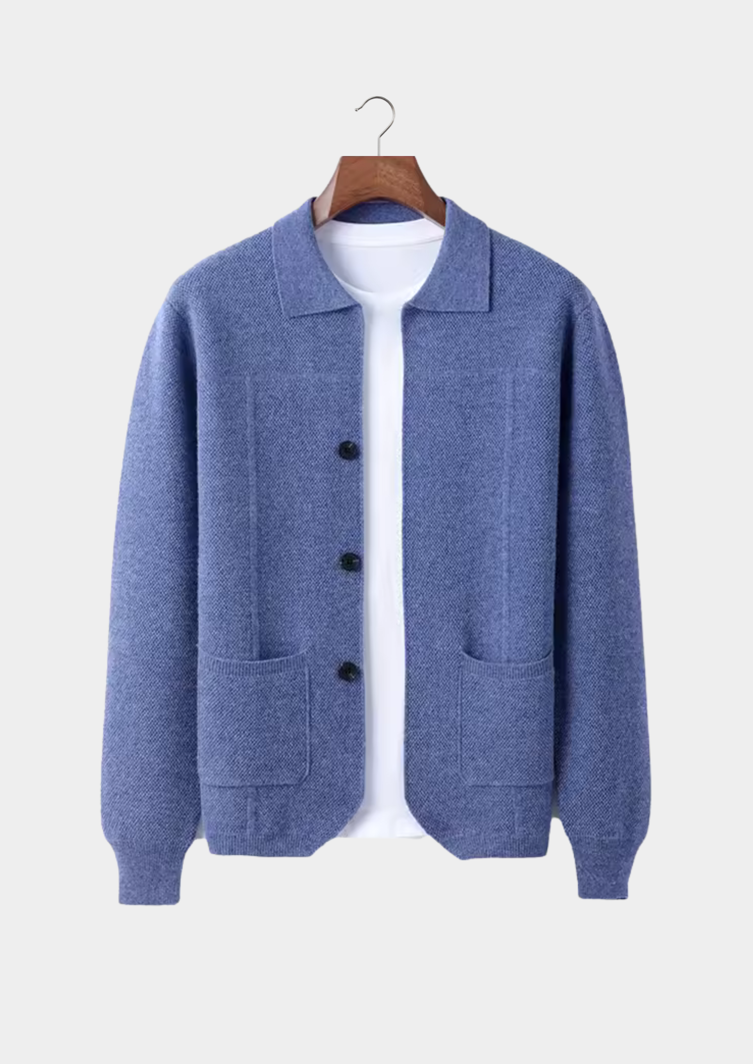 100% CASHMERE BUTTON OVERSHIRT