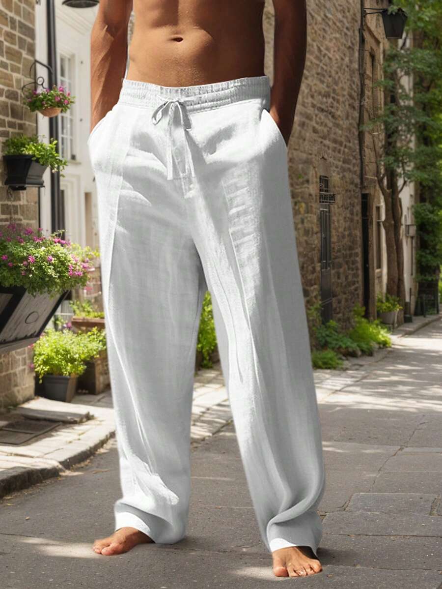 MATHIS | LIGHT LINEN PANTS WITH CORD
