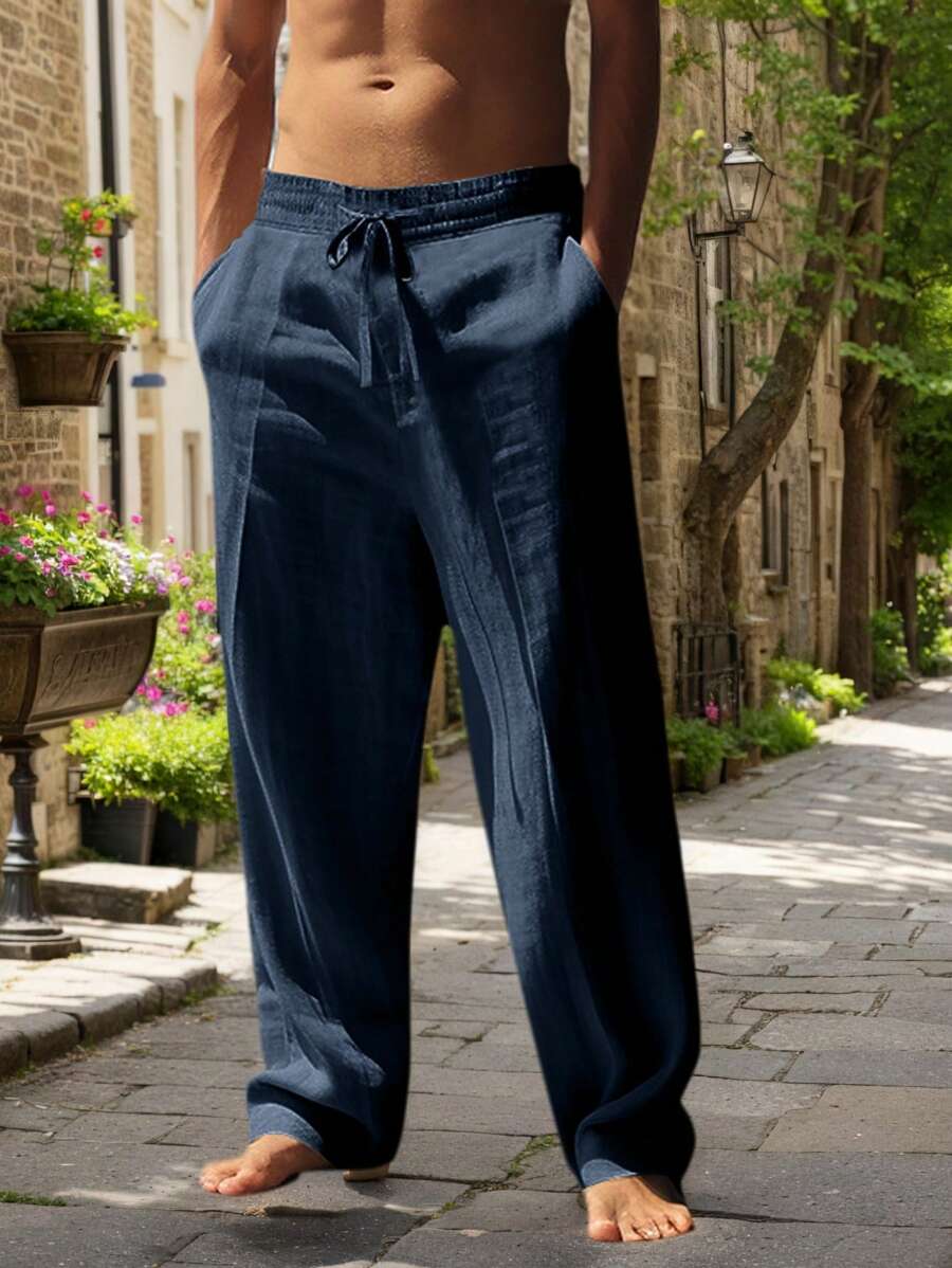 MATHIS | LIGHT LINEN PANTS WITH CORD