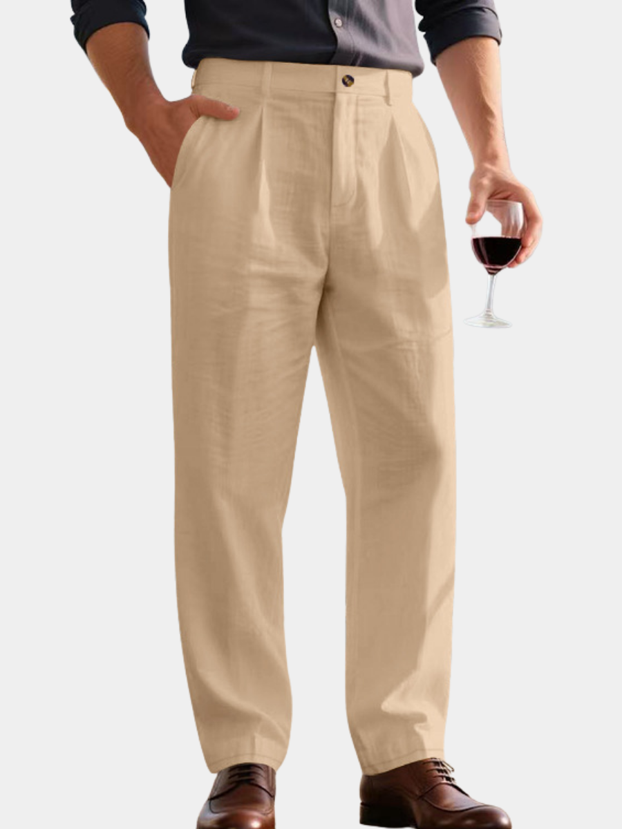 LORENZO | WIDE LEG LINEN PANTS