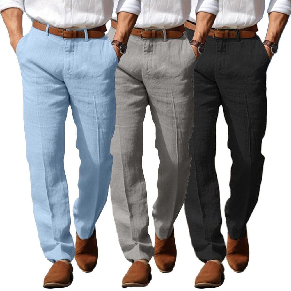 LUXURY MEN'S PREMIUM LINEN PANTS (WITH BELT LOOPS)