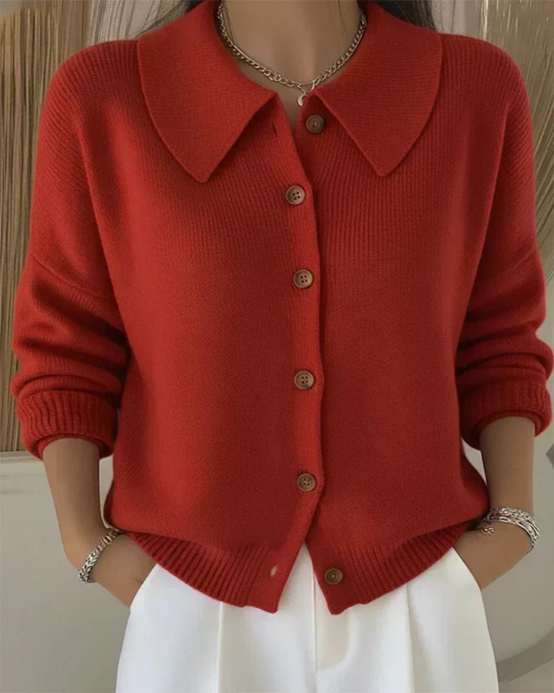 Claire™ | Cardigan con colletto a bottoni