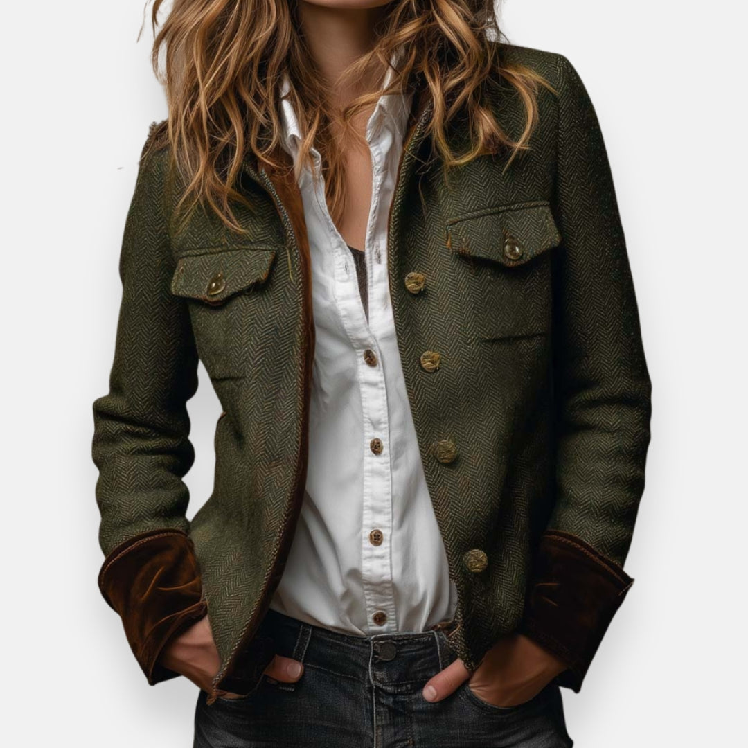 LEONORA | HERRINGBONE TWEED JACKET
