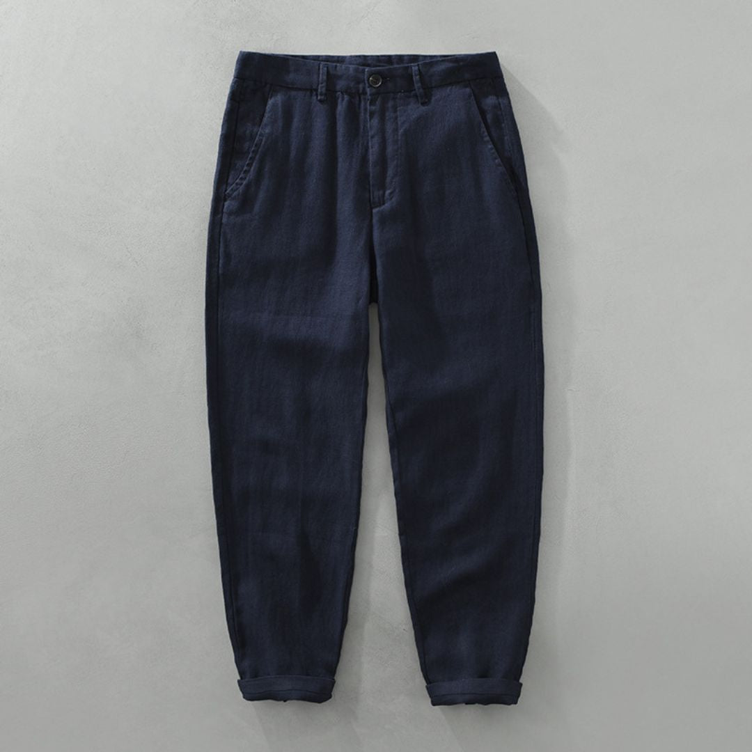 STRAIGHT LINEN PANTS