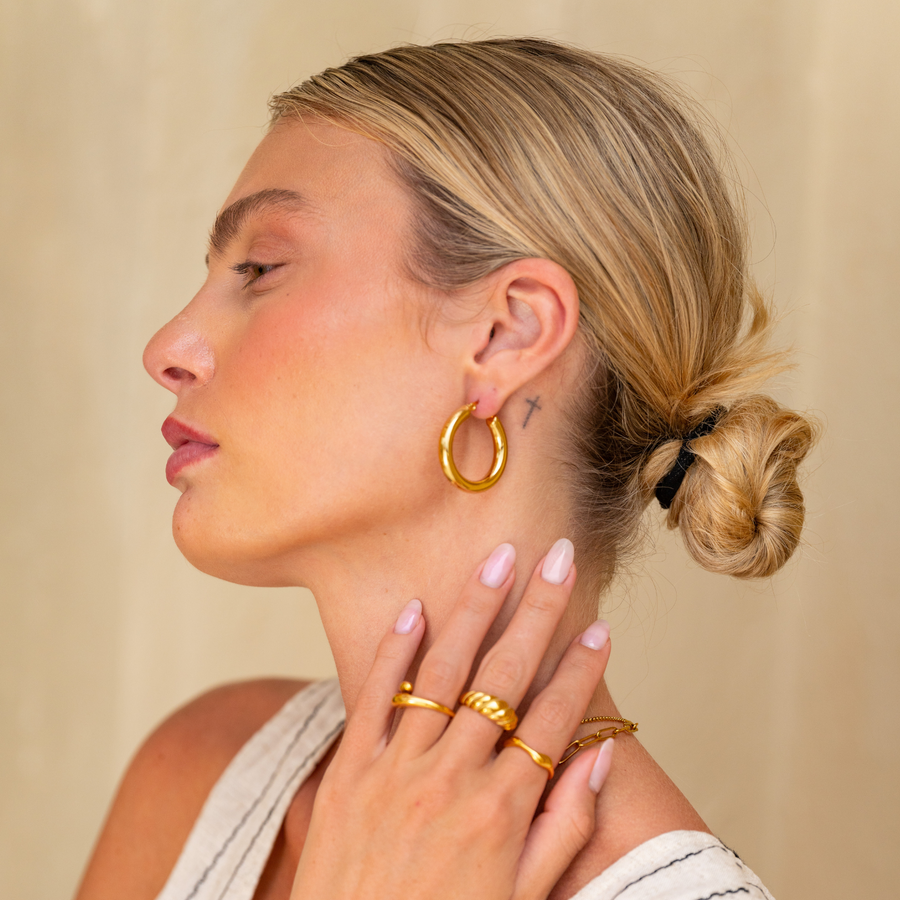ALINA Golden Hoop Earrings