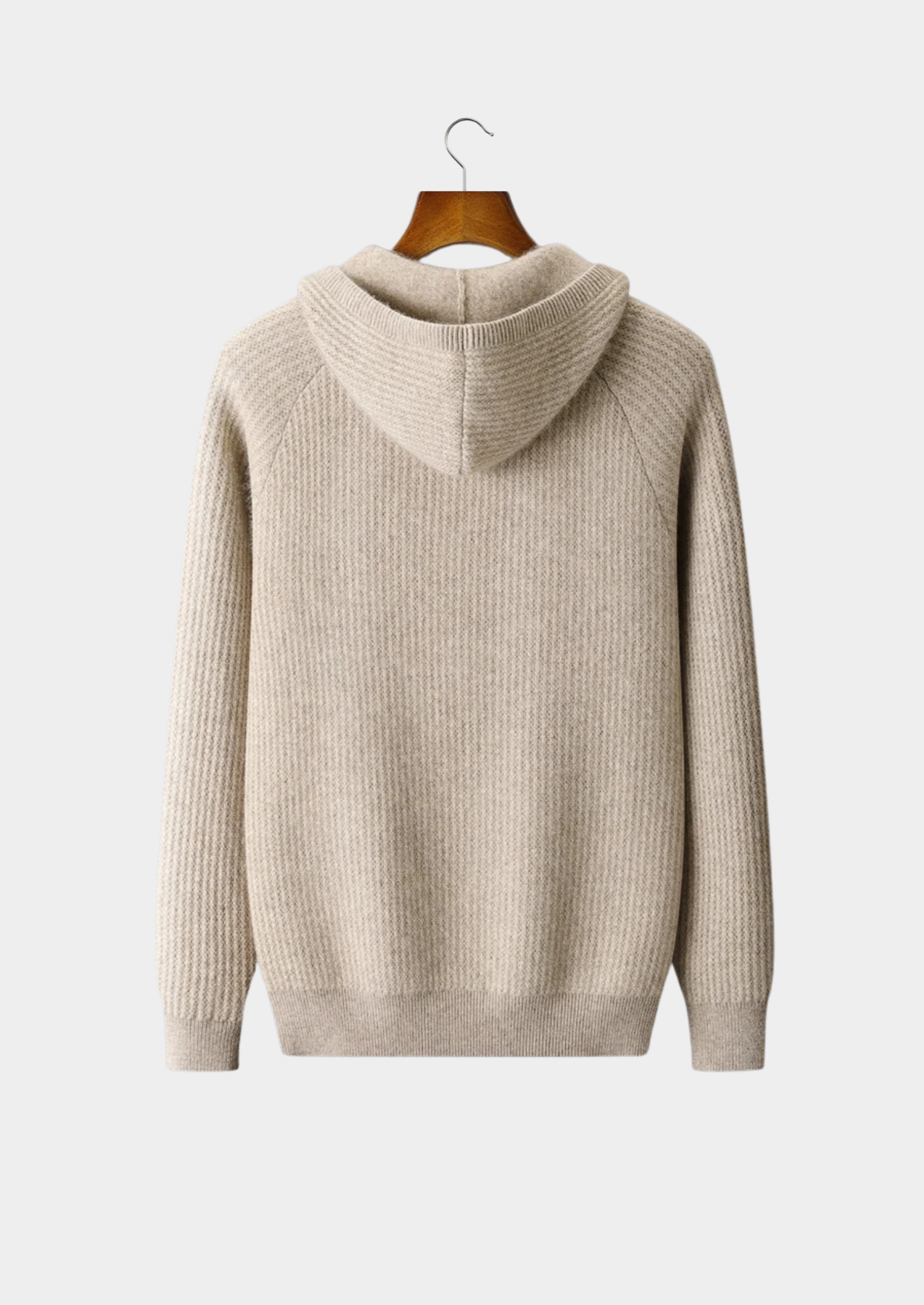 RIBBED ZIPPER HOODIE