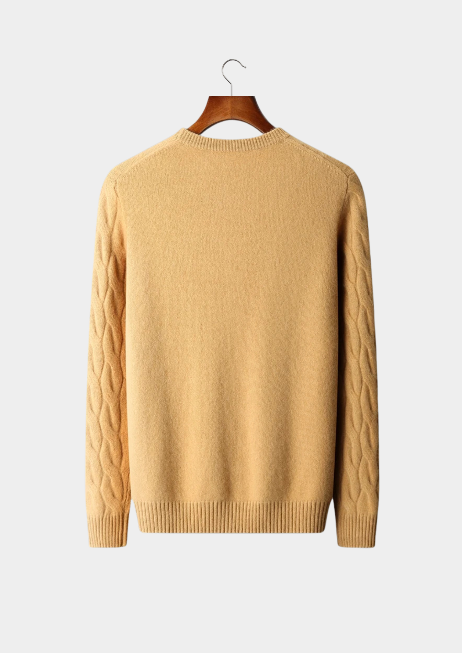 WOOL CABLE CREWNECK