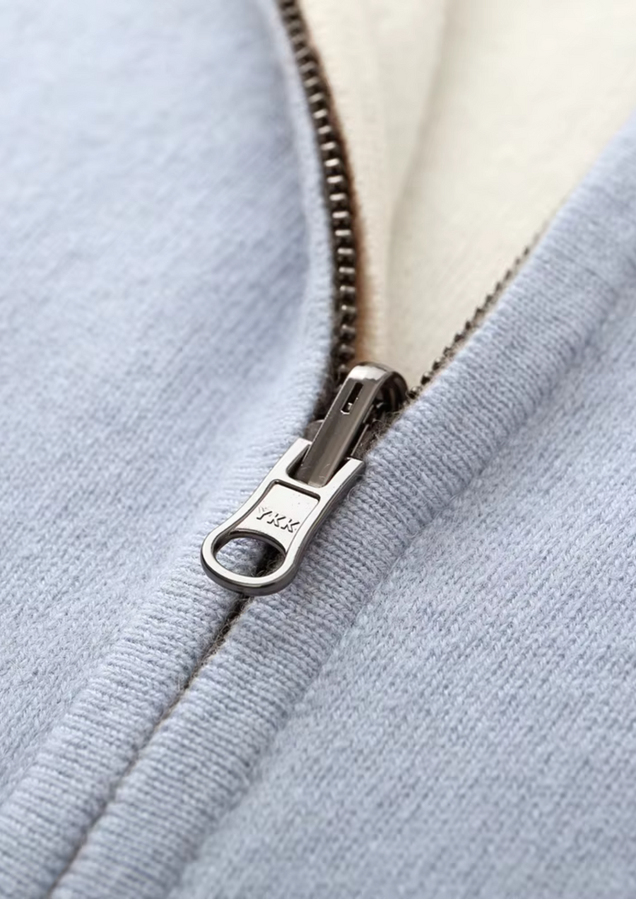 WOOL ZIP CARDIGAN