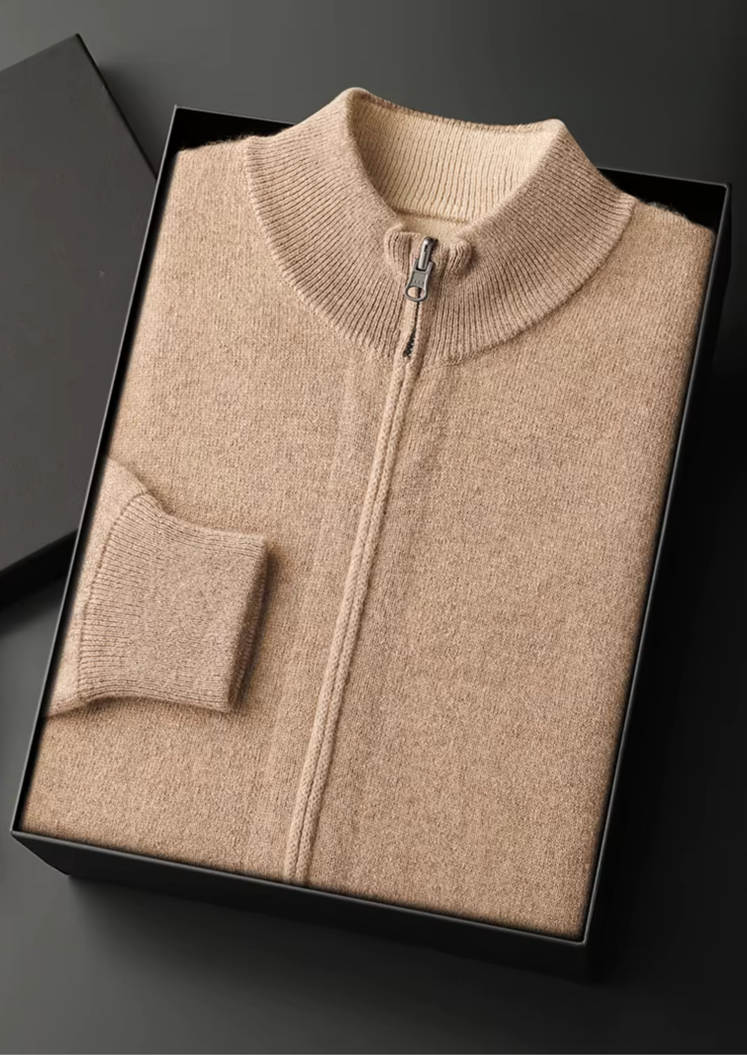 WOOL ZIP CARDIGAN