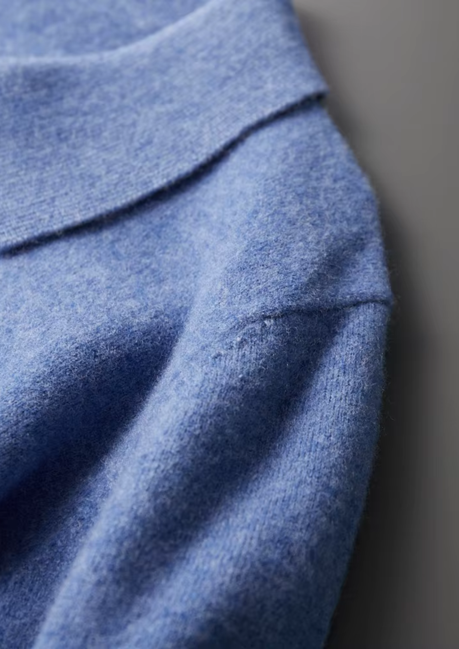 WOOL HALF ZIP POLO