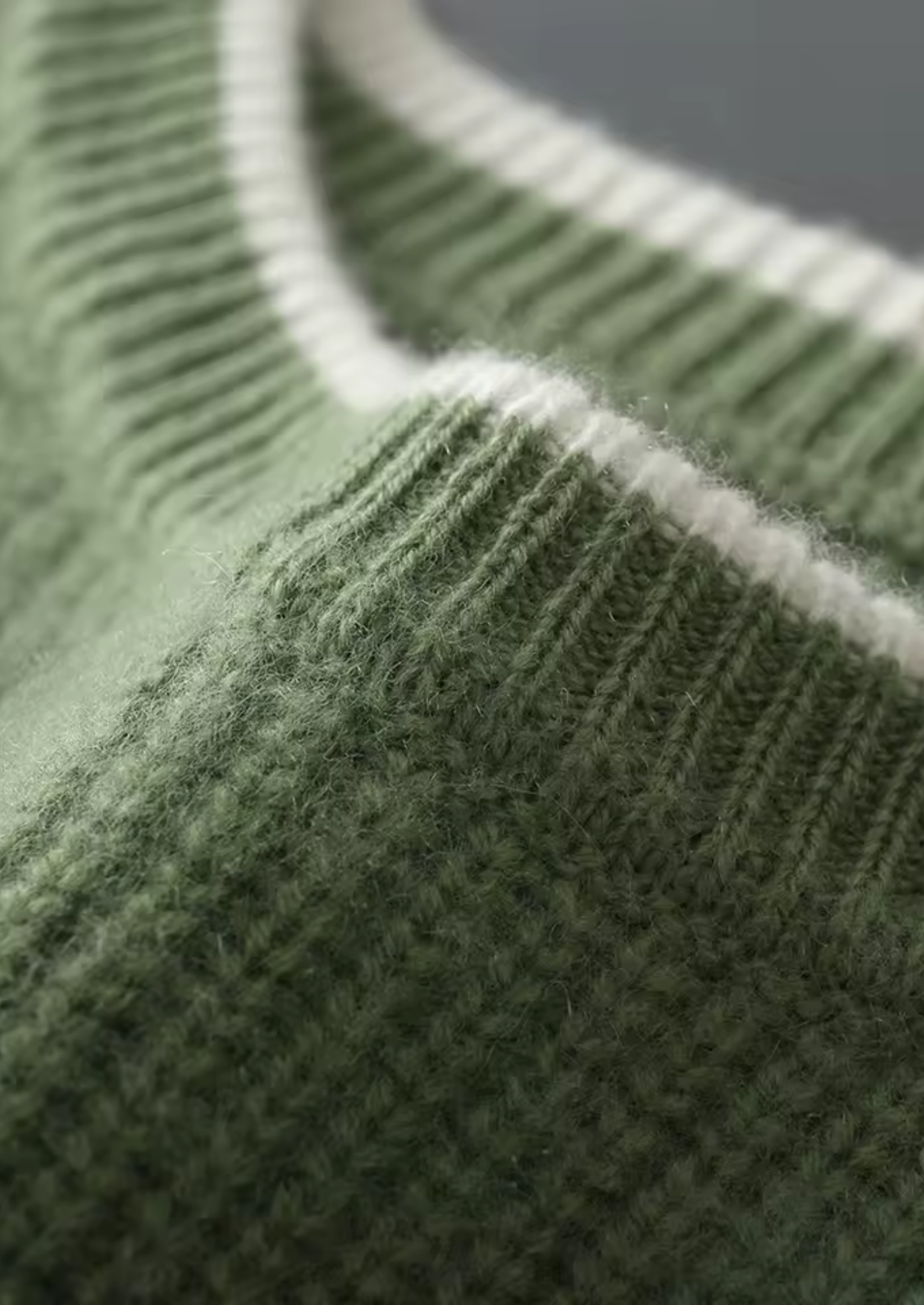 WOOL TWO TONE CREWNECK
