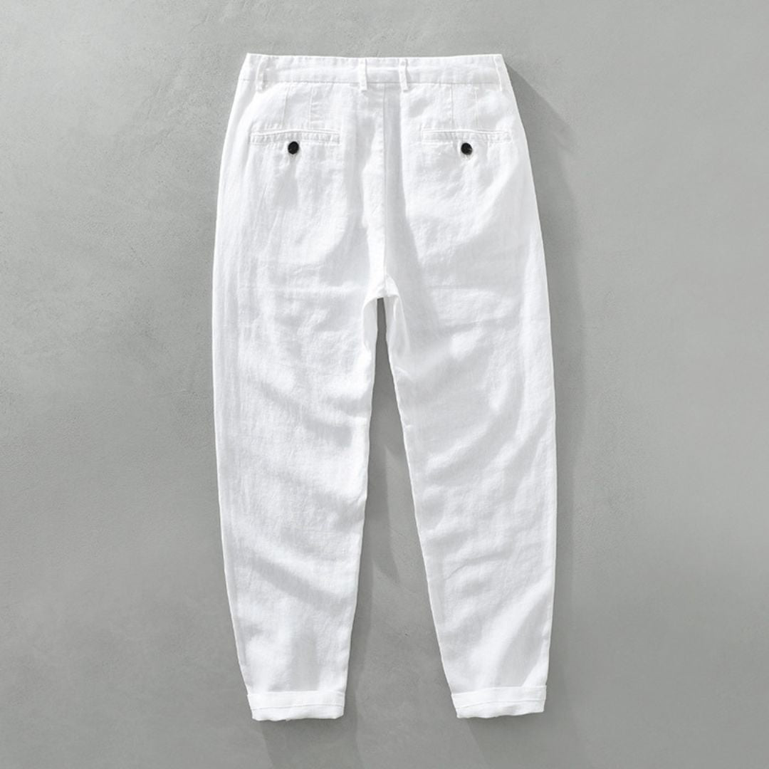 STRAIGHT LINEN PANTS