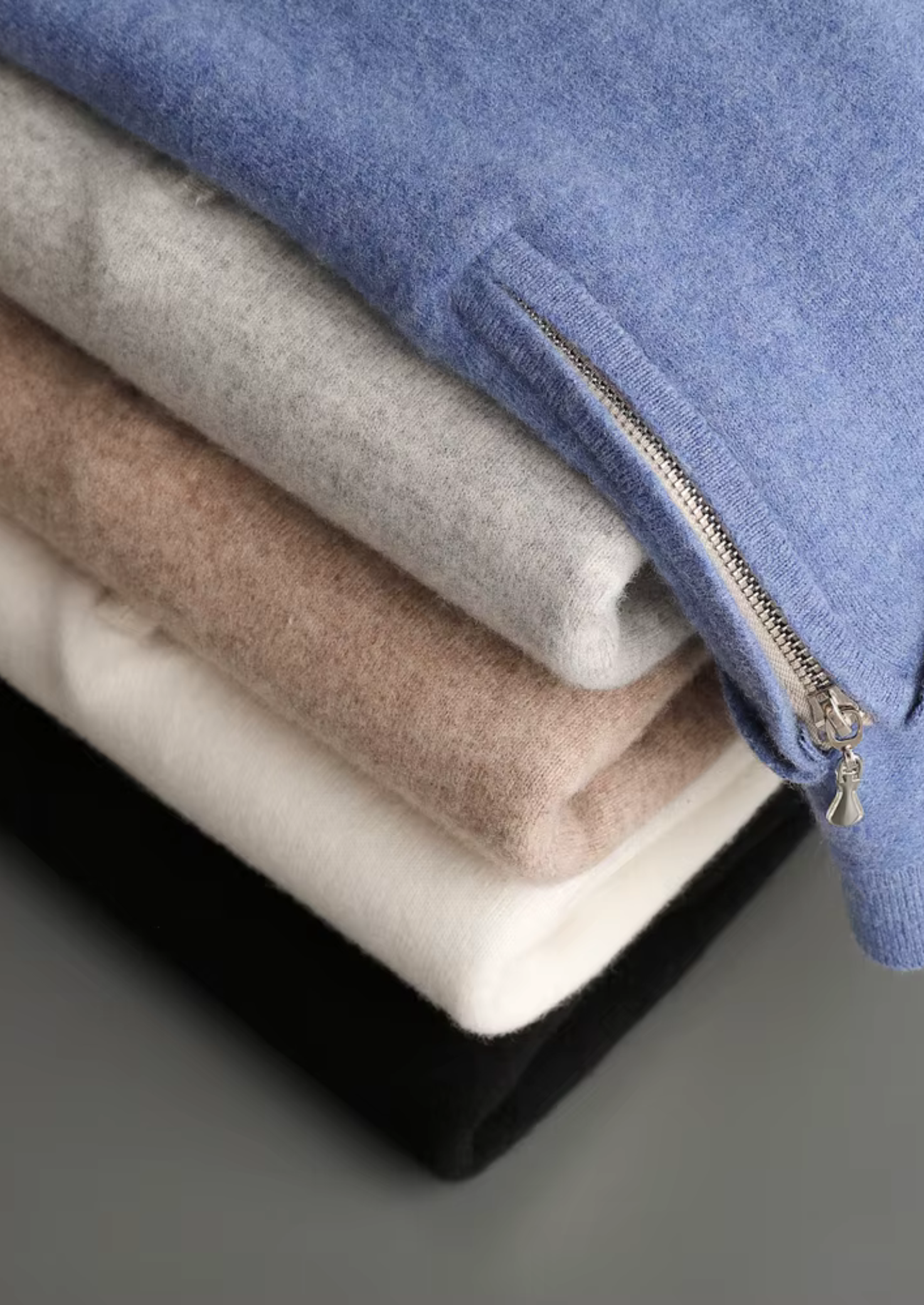 WOOL HALF ZIP POLO