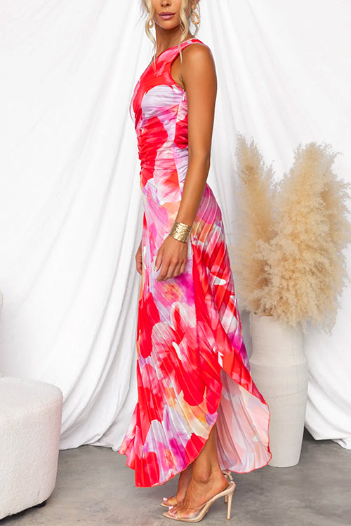 Yanira | Abito Plissettato con Spalla Unica