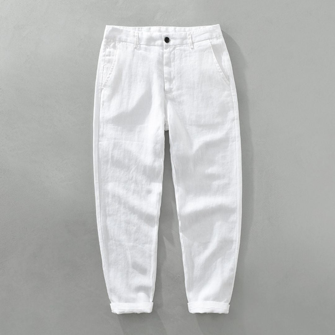 STRAIGHT LINEN PANTS