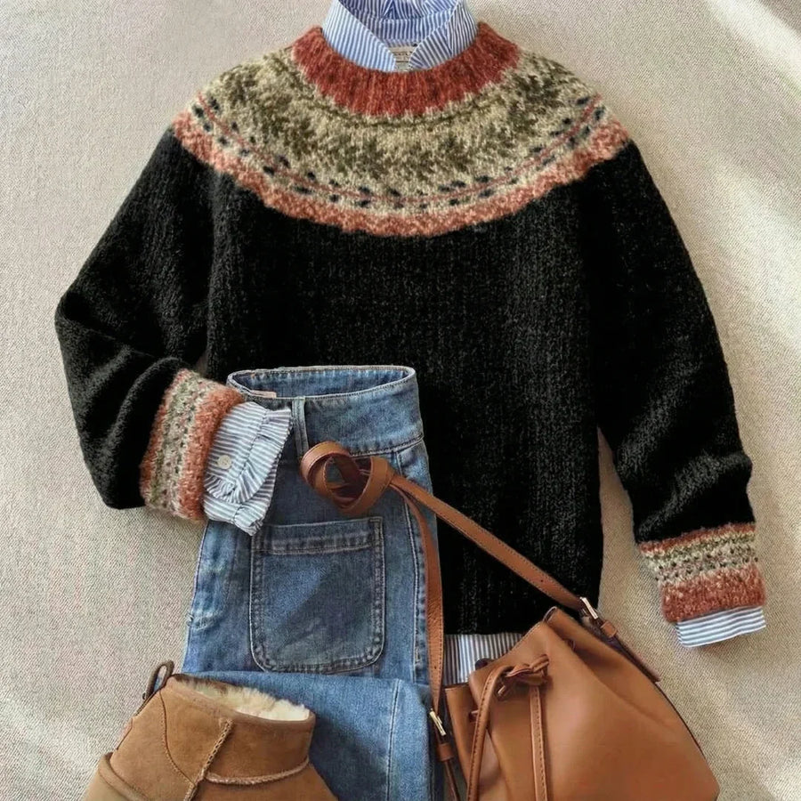 SELVARA | CHIC VINTAGE KNIT SWEATER