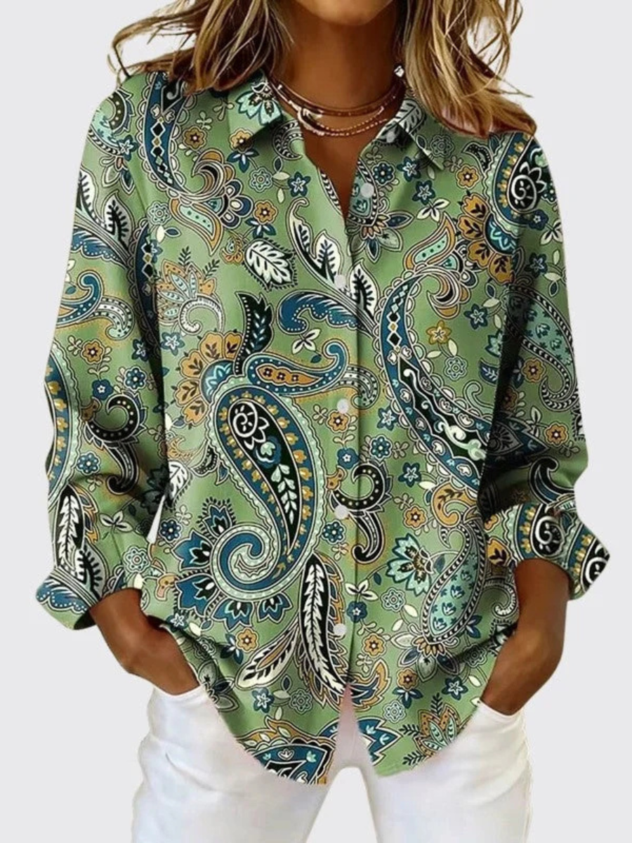 Joanna™ | Blusa con stampa paisley e bottoni