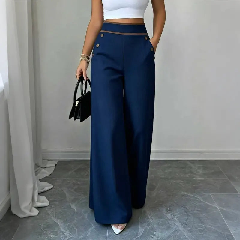 Oriessa - Pantaloni da Marinaio a Vita Alta