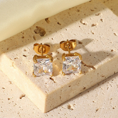 Zircon-Studded APRIL Earrings