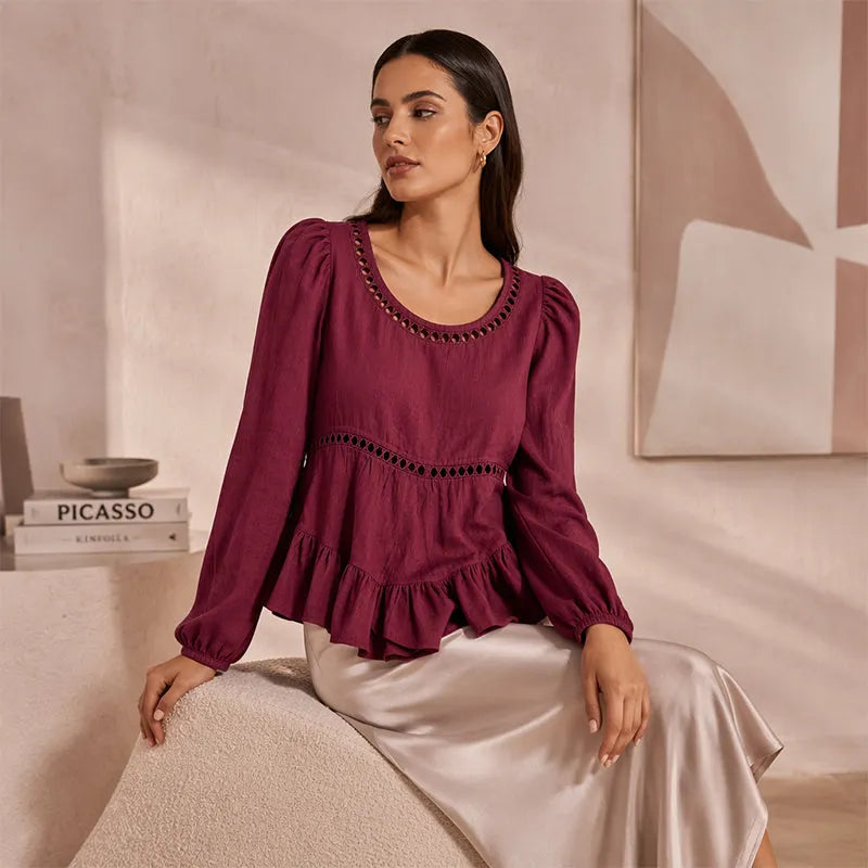 Genevelle - Blusa Ruffles Soft-Touch