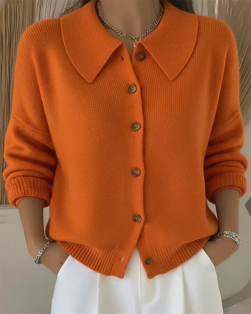 Claire™ | Cardigan con colletto a bottoni