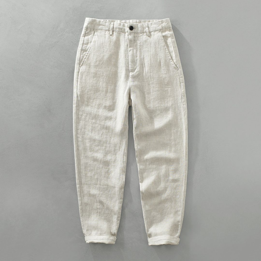 STRAIGHT LINEN PANTS