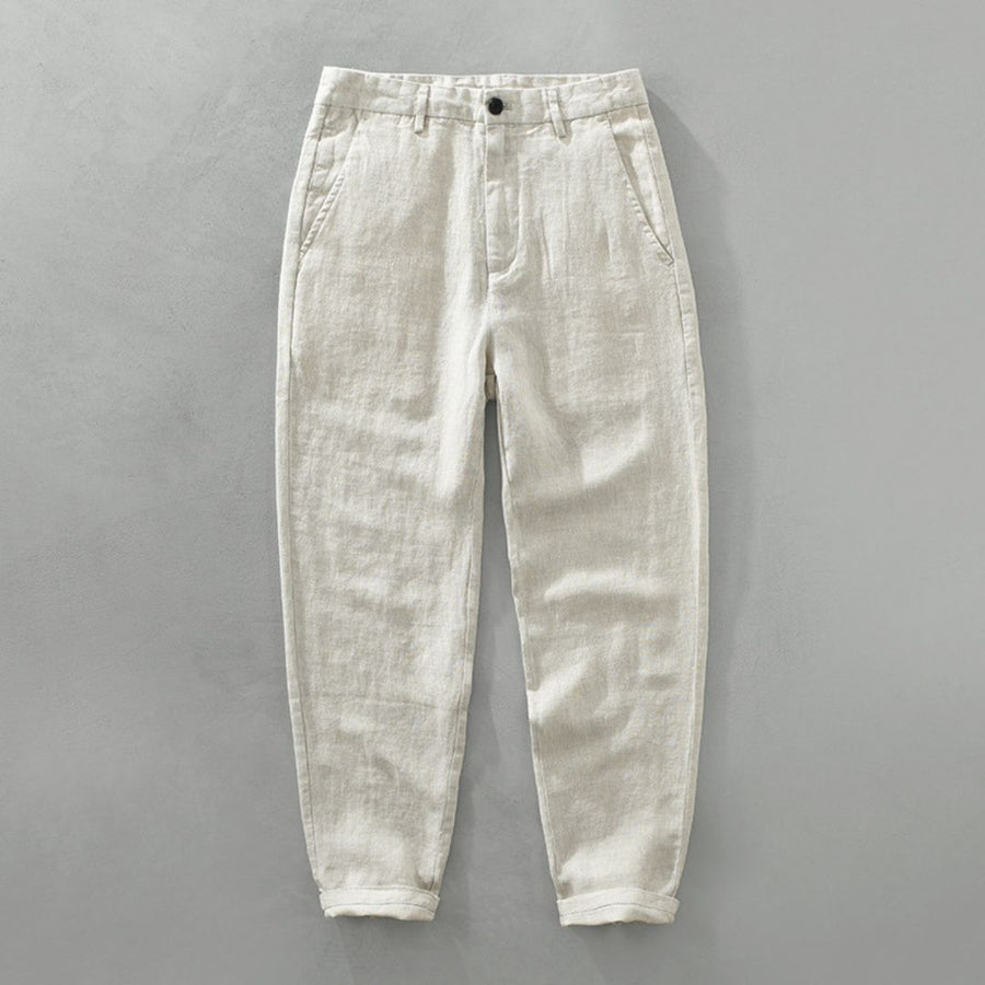 STRAIGHT LINEN PANTS