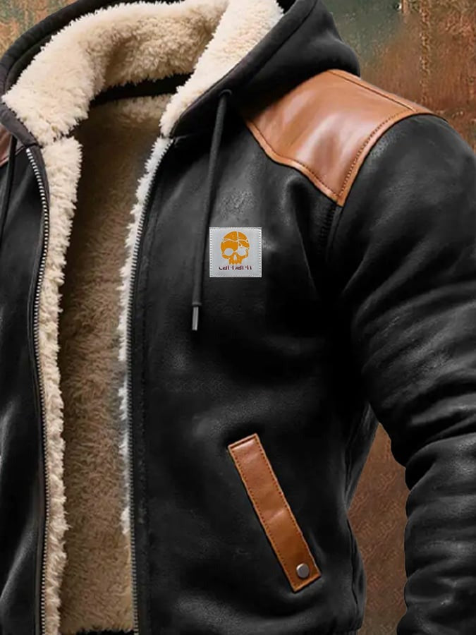 VINTAGE SUEDE JACKET WITH HOOD