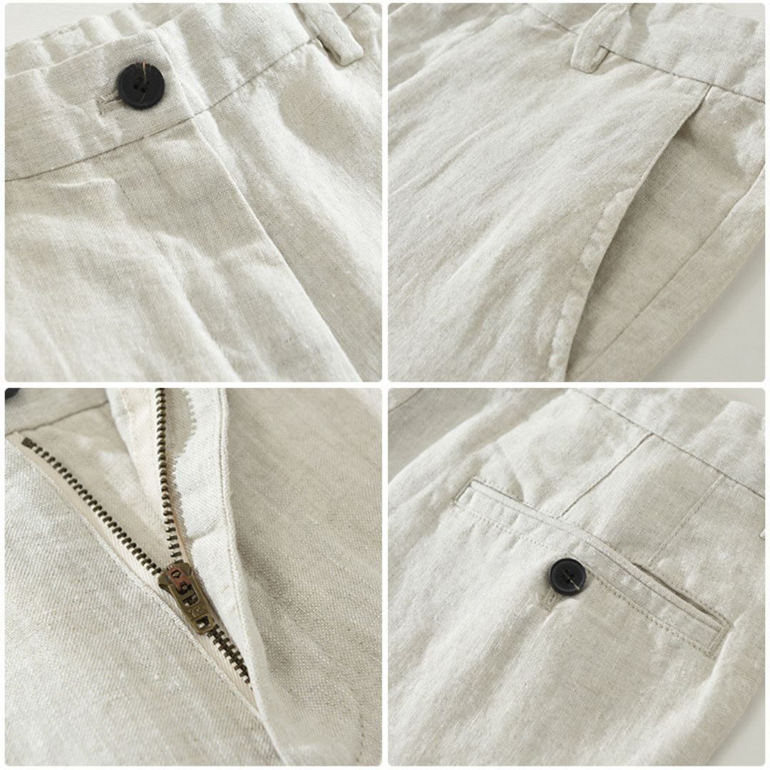STRAIGHT LINEN PANTS