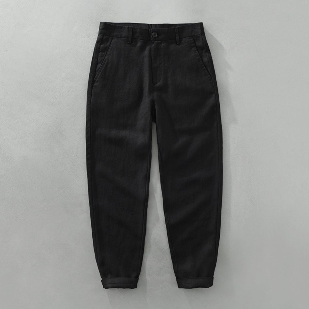 STRAIGHT LINEN PANTS