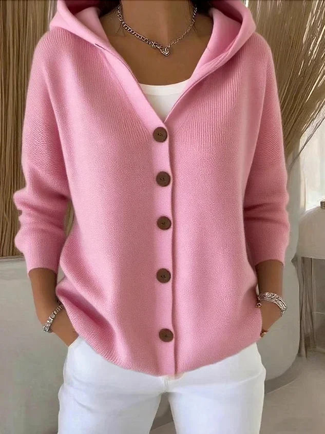 Teri | Cardigan da Donna a Maniche Lunghe con Cappuccio
