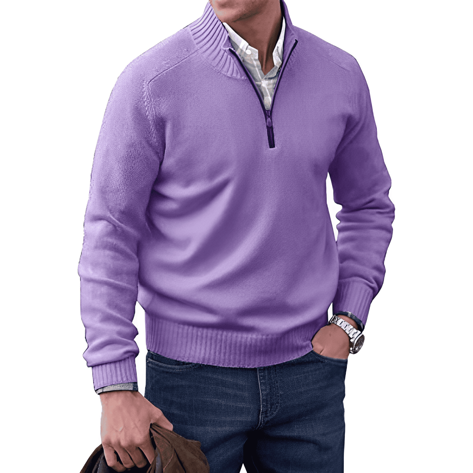 MODERN REGULAR-FIT ZIP PULLOVER | EFFORTLESS EVERYDAY ELEGANCE