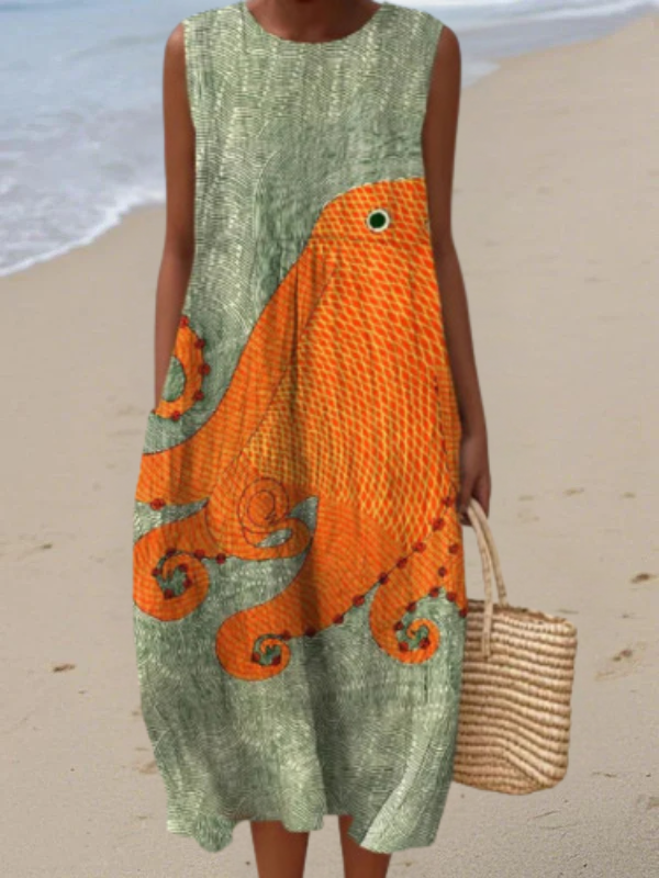 Marlene | Comfortable Printed Loose Fit Maxi Dress