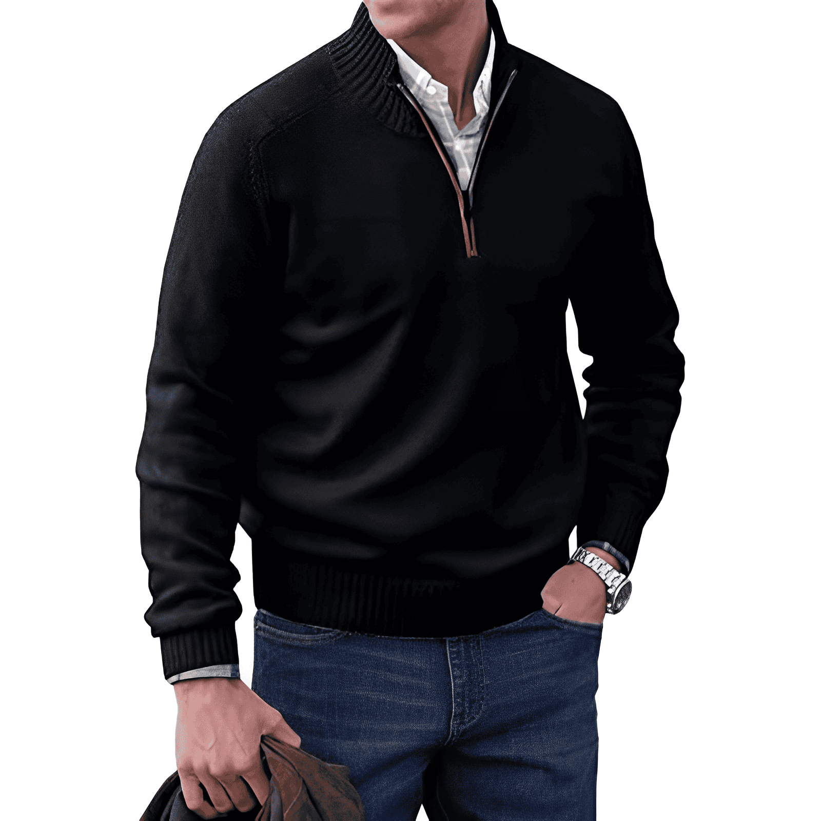 MODERN REGULAR-FIT ZIP PULLOVER | EFFORTLESS EVERYDAY ELEGANCE