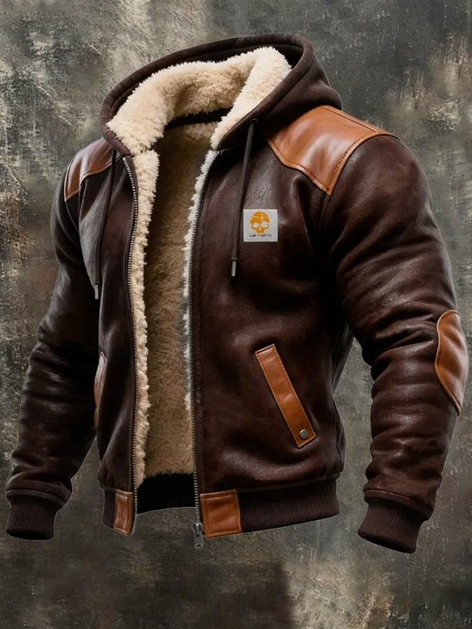 VINTAGE SUEDE JACKET WITH HOOD