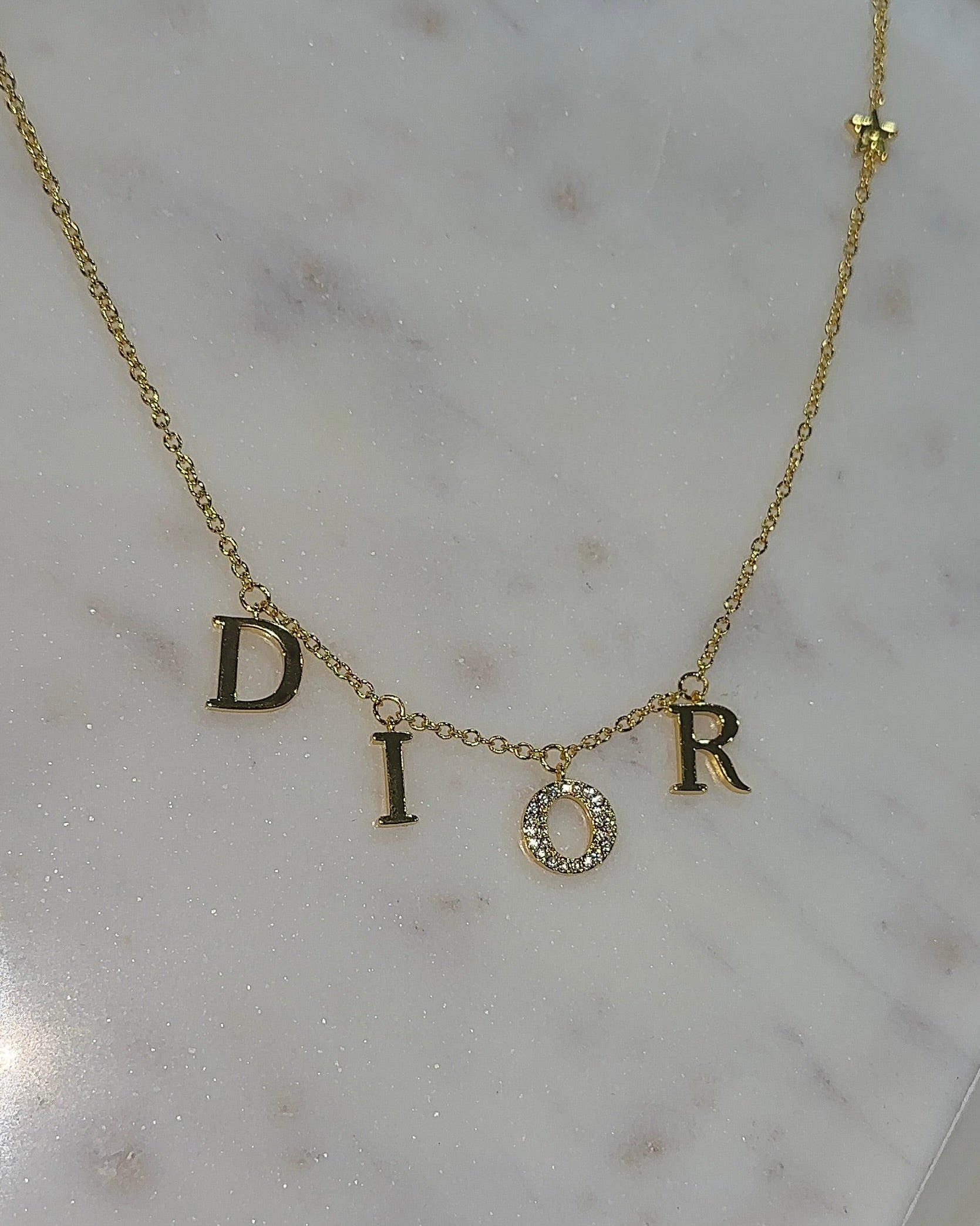 Gold Letter Necklace - CANNES Collection