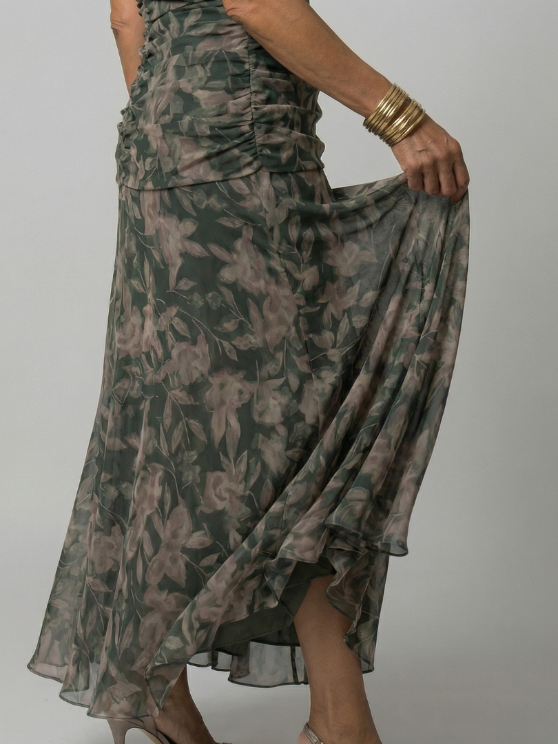 Calen | Abito Midi Off Shoulder Fluttuante