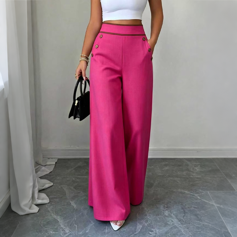 Oriessa - Pantaloni da Marinaio a Vita Alta