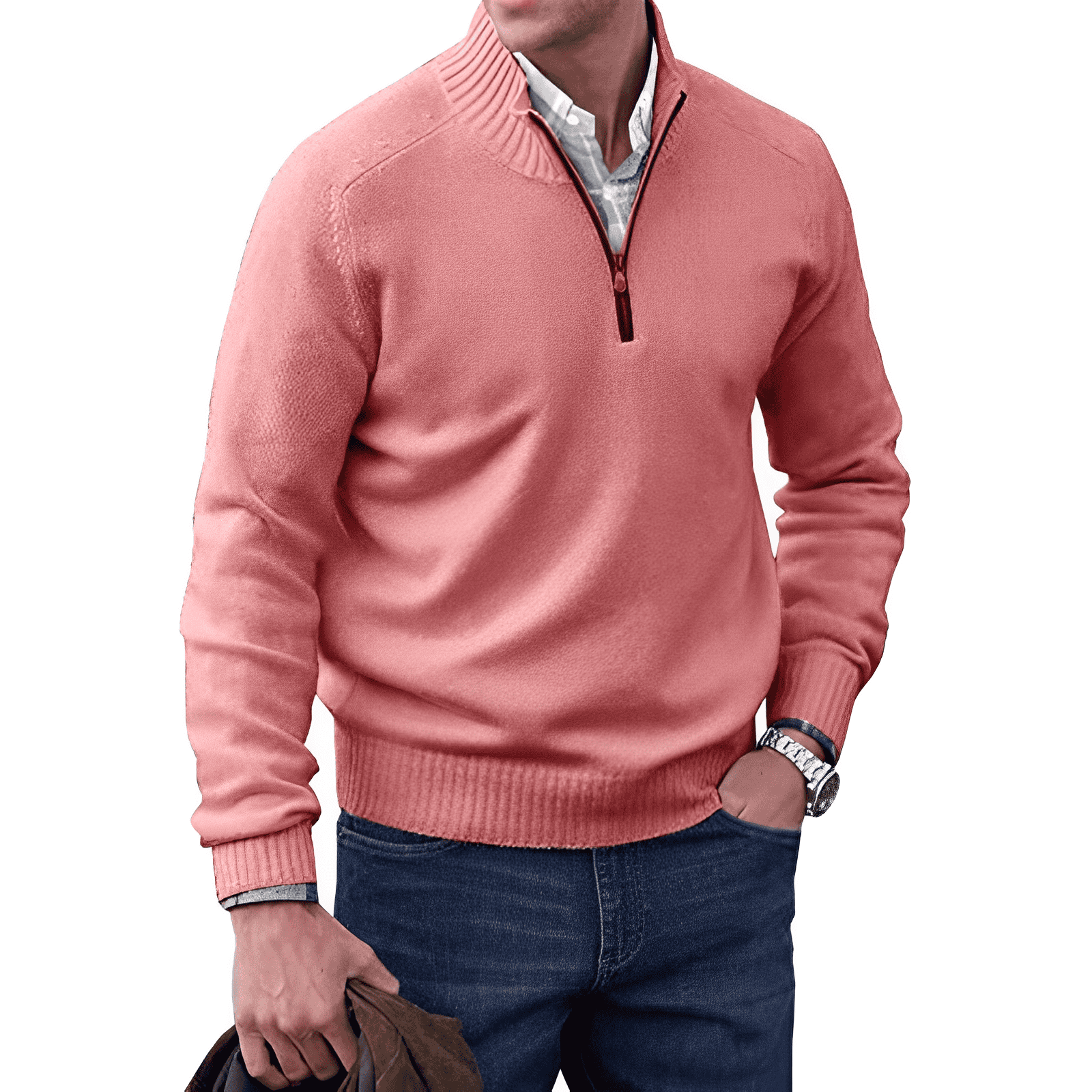 MODERN REGULAR-FIT ZIP PULLOVER | EFFORTLESS EVERYDAY ELEGANCE