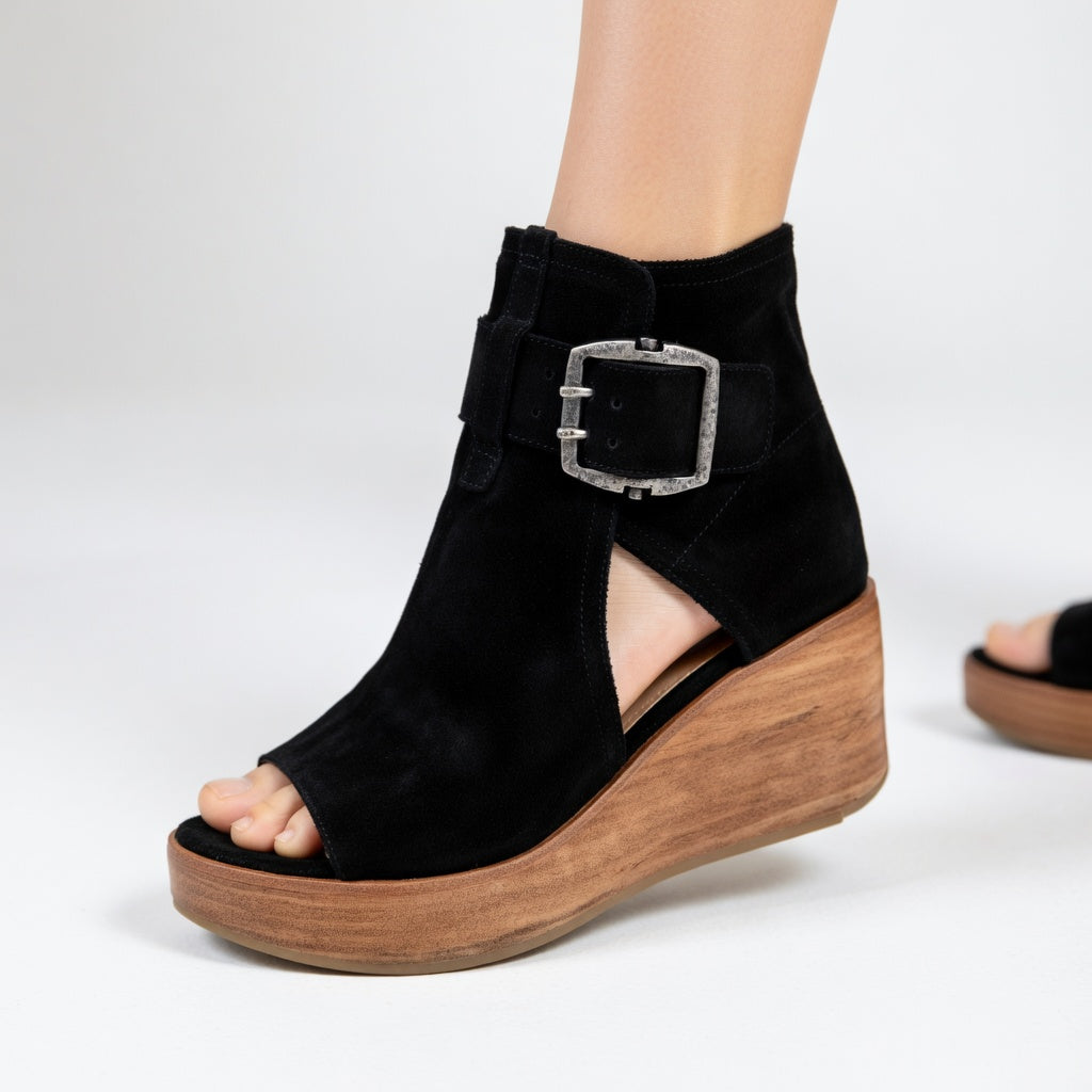 TERESA | STIVALETTI CON ZEPPA OPEN-TOE