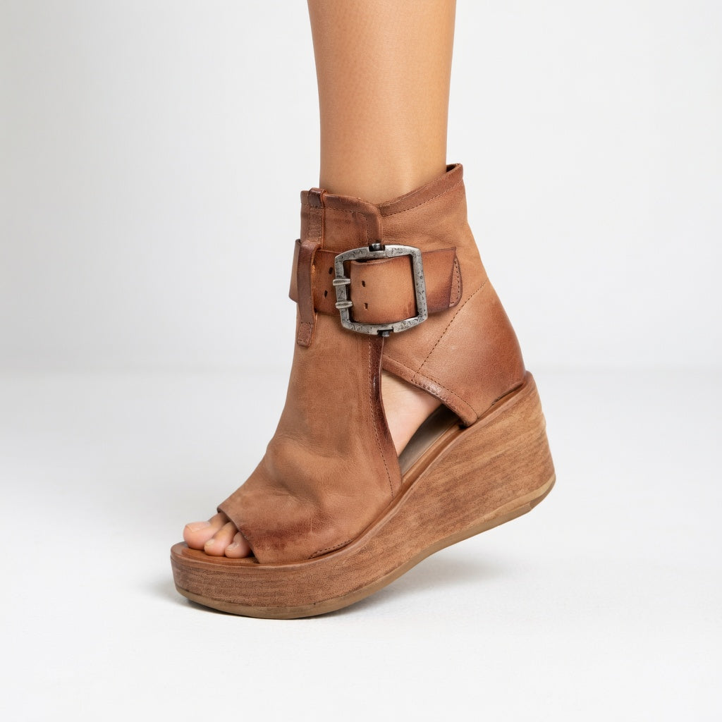 TERESA | STIVALETTI CON ZEPPA OPEN-TOE