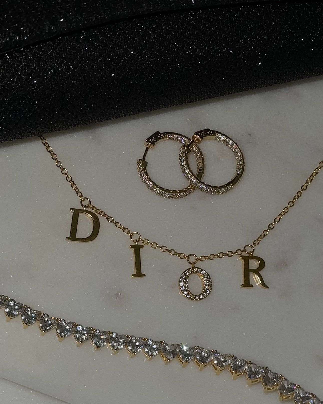 Gold Letter Necklace - CANNES Collection