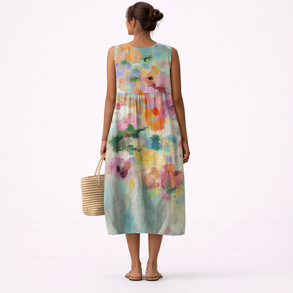 Carla™ | Vestito Midi Multicolore Elegante
