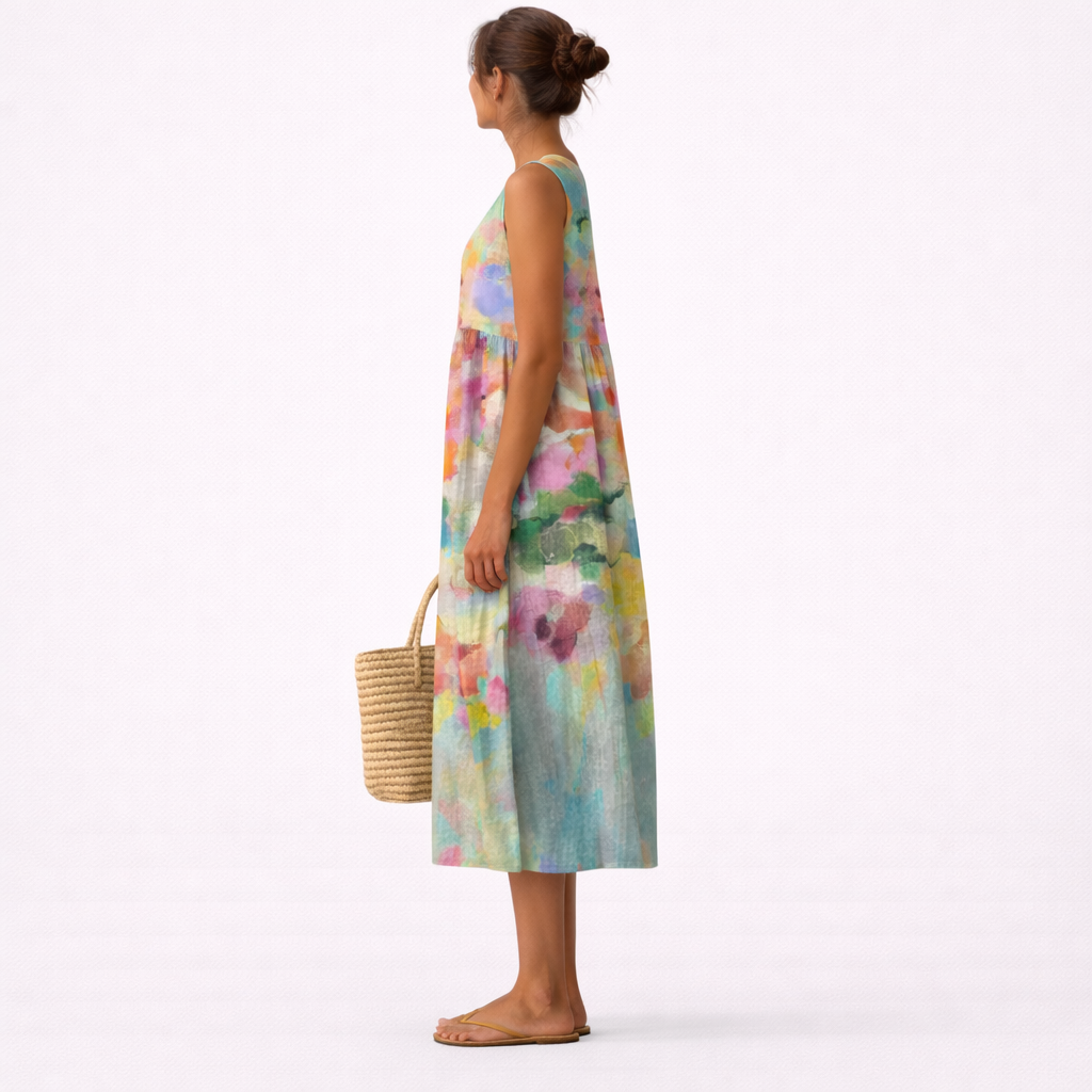 Carla™ | Vestito Midi Multicolore Elegante