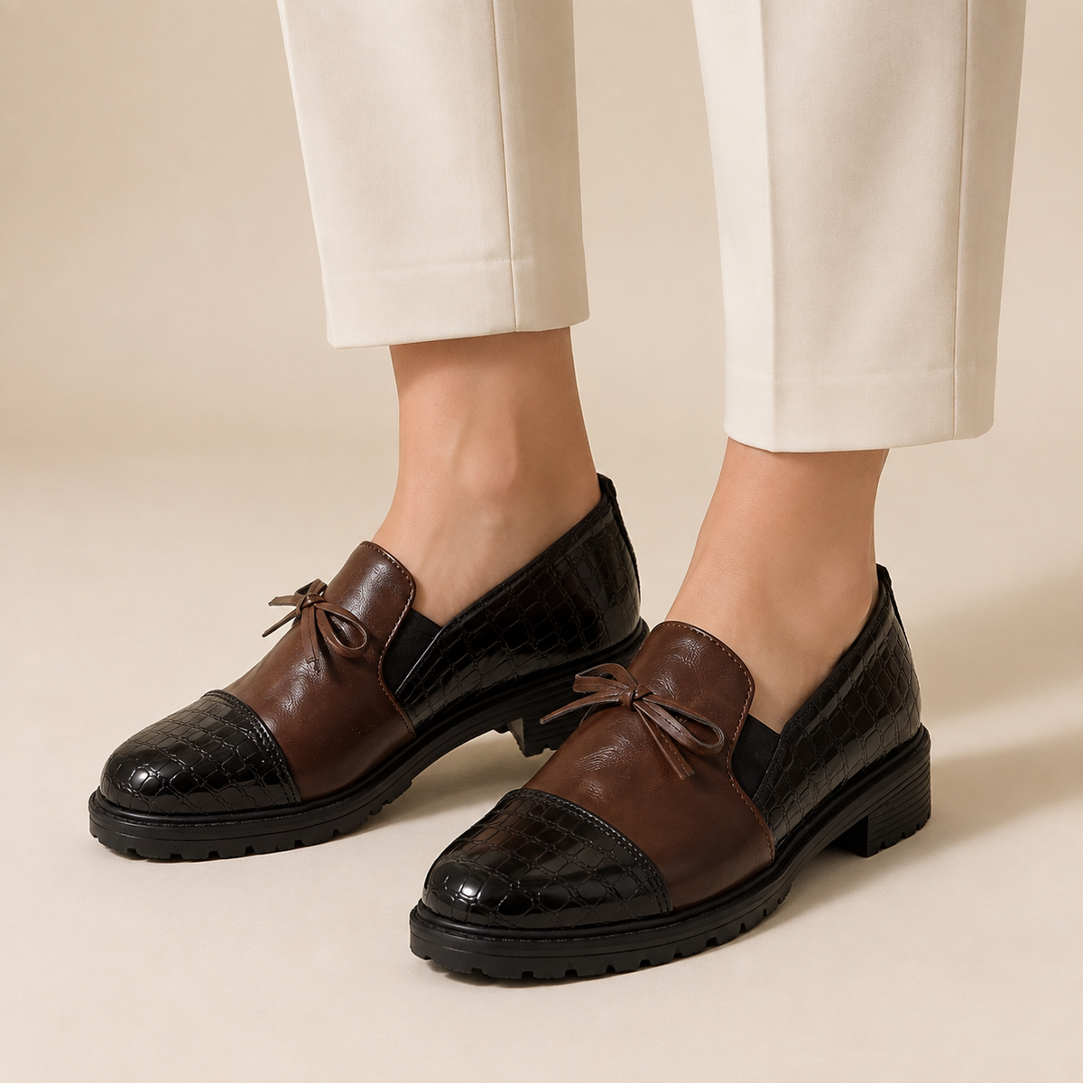 Mocassini Confortevoli Punta Verniciata Camille