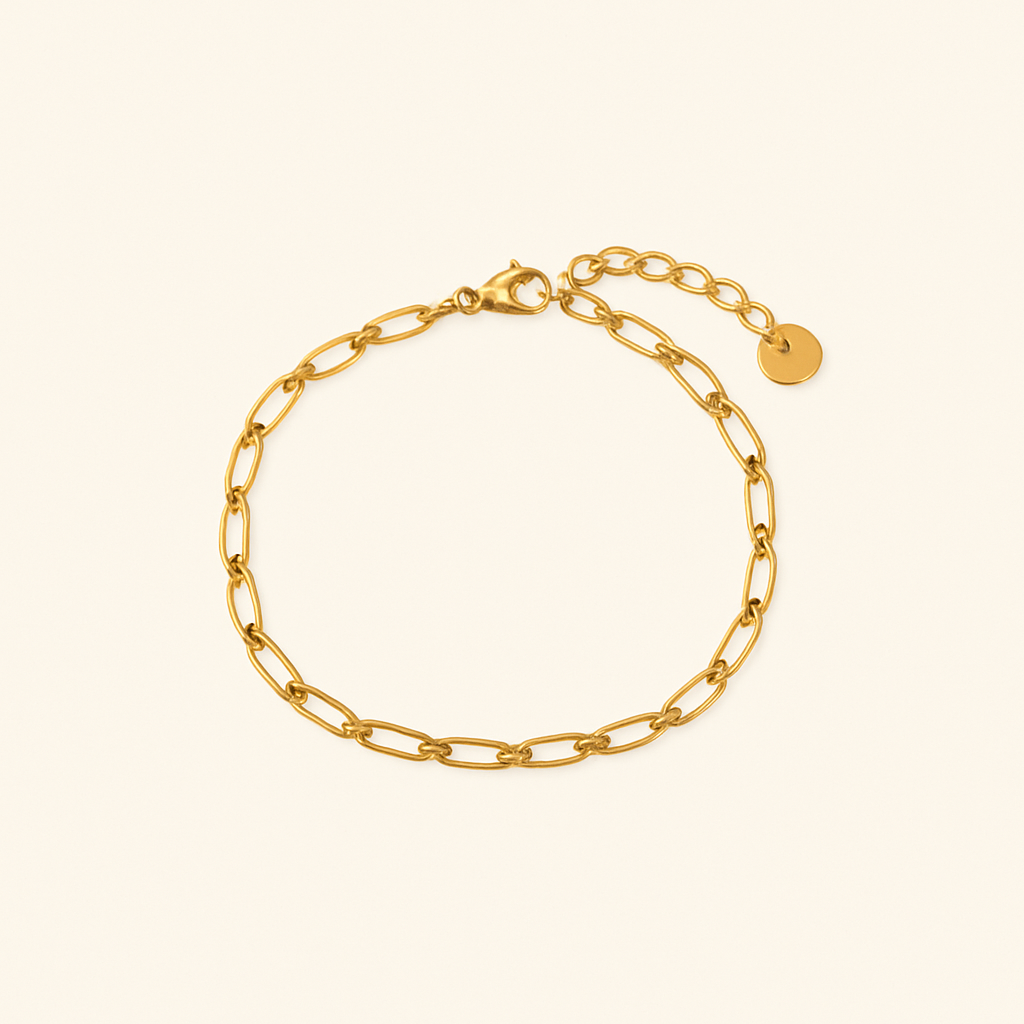 MAUI Gold Paperclip Chain Bracelet